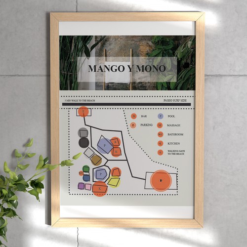 Info map for boutique hotel Ontwerp door lopiloop