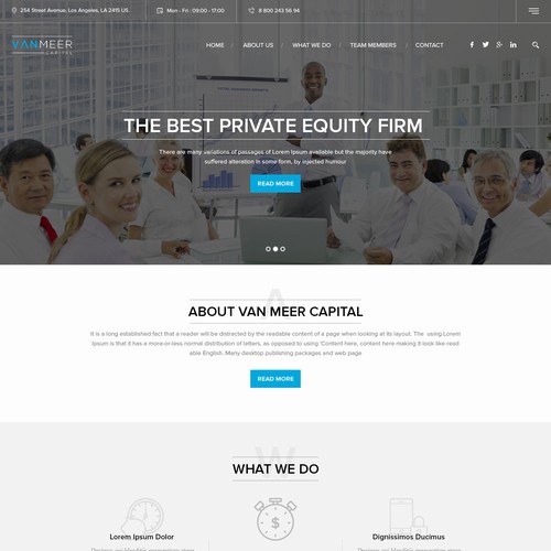 Van Meer Capital is looking for a cool new webdesign Design by Design Castle✨✨