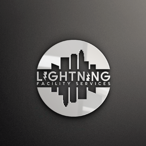 Cool logo using a lightning bolt for commercial maintenance/cleaning company. Design by HadiArts
