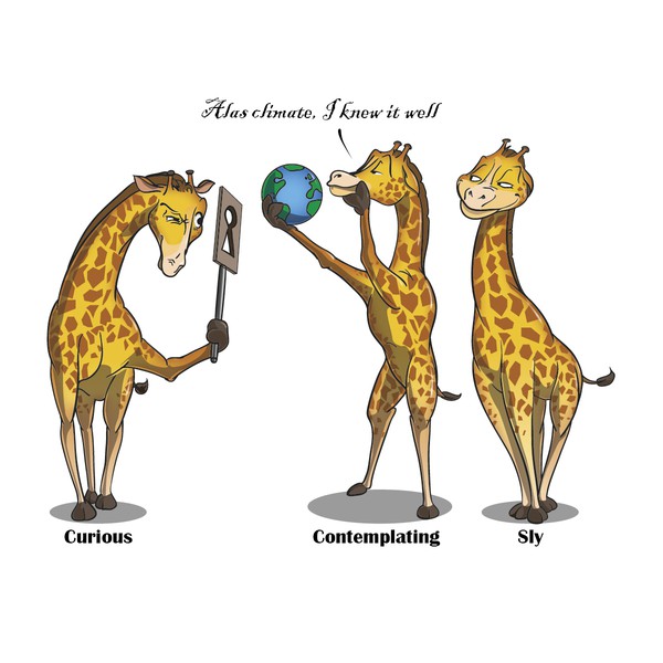 Giraffe Julian for a card game