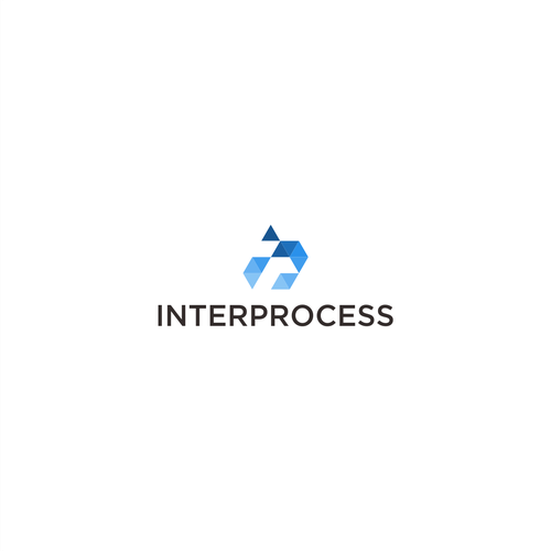 logo for INTERPROCESS, a digital products and services company Design by SALICKER