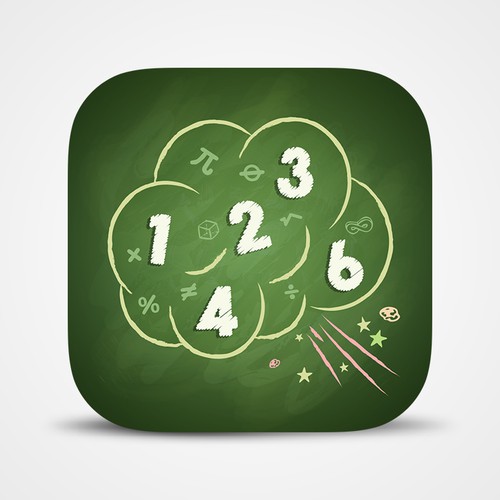 Math App Icon with Chalkboard theme | Icon or button contest