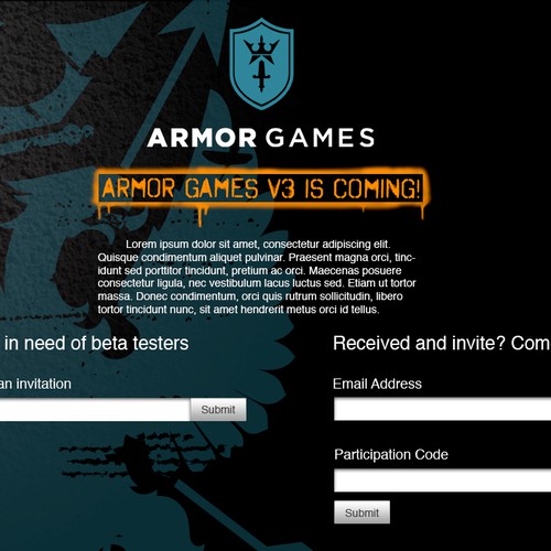 Breath Life Into Armor Games New Brand - Design our Beta Page Design von Visionary Art