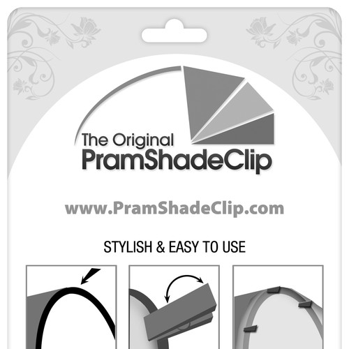 Create the next product packaging for Pram Shade Clip Diseño de zakazky