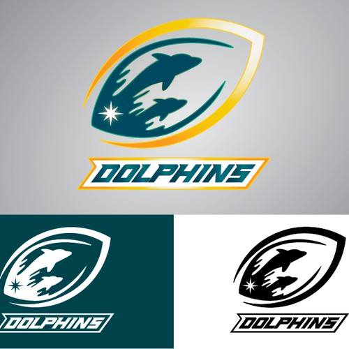 99designs community contest: Help the Miami Dolphins NFL team re-design its logo! Design by Cloud Dancing