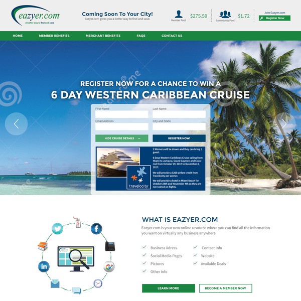 Landing Page design for Eazyer.com