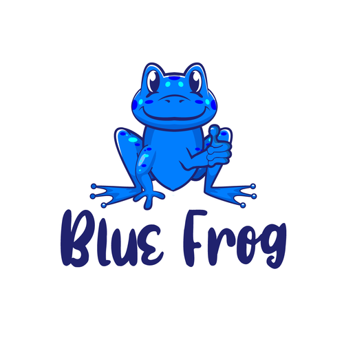 Blue Frog Logo Design by Basit Iqbal