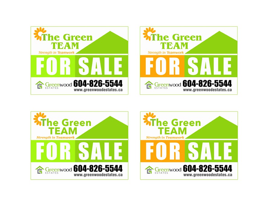 Download Real Estate "Front Lawn FOR SALE Sign" Mockup for Print | Banner ad contest