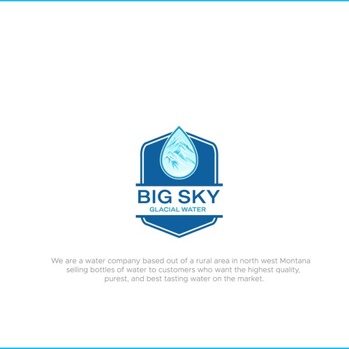 Water company looking for a logo to show our water is pure, untouched, glacial water Design by OPIEQ Al-bantanie