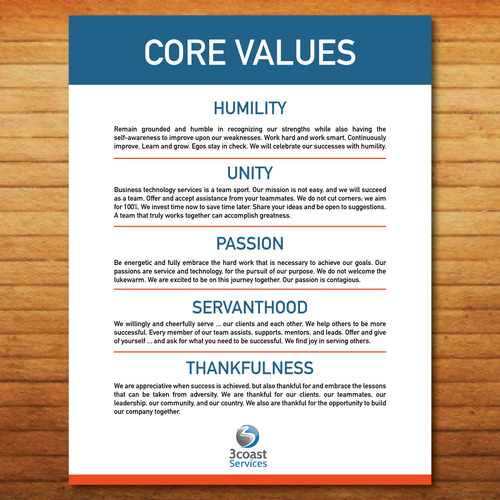 Create a Company Values Poster | Poster contest