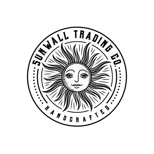 Hatching/stippling style sun logo... let’s create an awesome vintage-luxury logo! デザイン by Tom22
