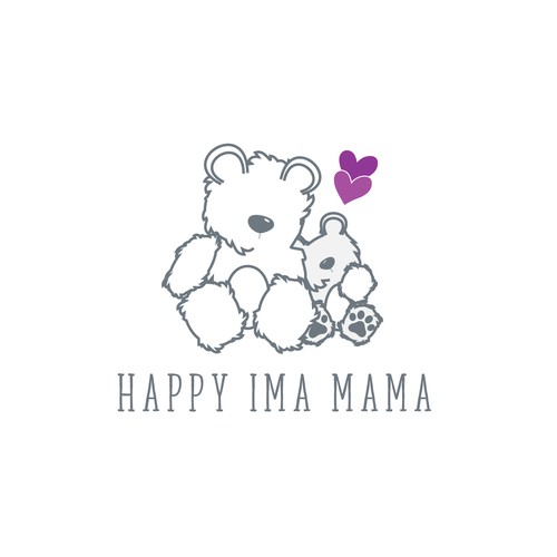 HAPPY ima MAMA - Show me your creativity! Love clever/unique lettering and fun logo with clean silhouette. Design by Pixiesplat