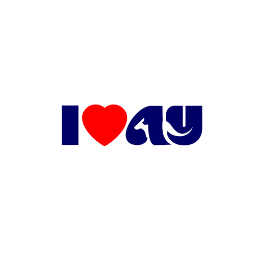 I Love Au Logo to appeal tourists and locals alike Design by akdesain