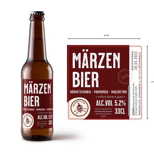 Microbrauerei: Bierflasche sucht Etikettendesign Design by Krasi Miletieva
