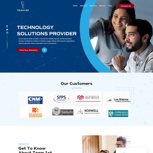 Technology Solutions Provider Website Design Framework Design by OMGuys™