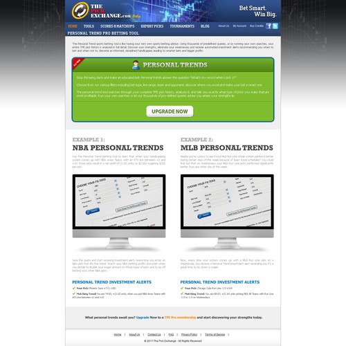 Sports website needs fresh page design Design by iva