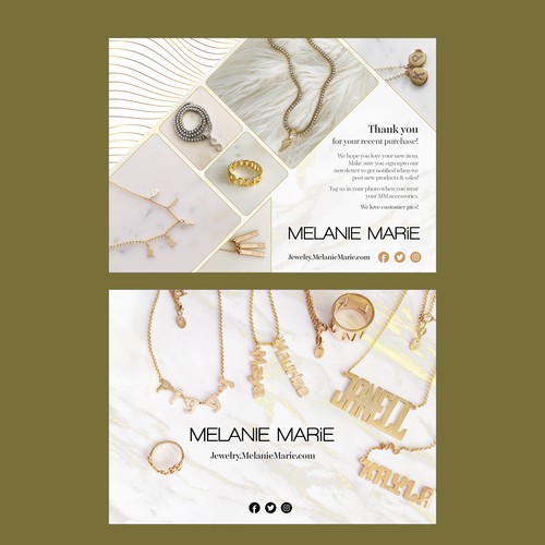 Design an Aesthetically Pleasing Jewelry Flyer/ Insert! Design by Designer Group