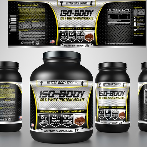 Custom Logo Private Label Luxury PRO Plain Blank Workout Protein