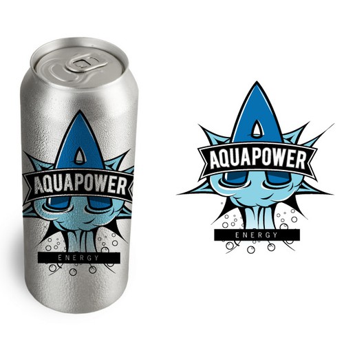 AQUAPOWER ENERGY DRINKS Design by jon whelan