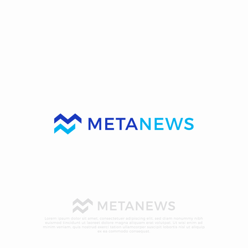 Design a logo for a web3 News platform called MetaNews Design by Facer99_BG