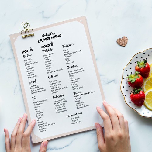 Design-Entwurf in der Kategorie Speisekarte von Scatolablu