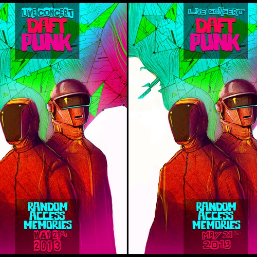 99designs community contest: create a Daft Punk concert poster デザイン by Imyfus