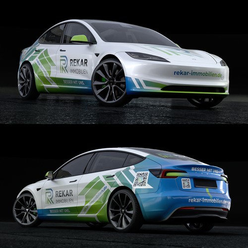 Tesla model 3 highland folierung für unser innovatives immobilienbüro in  passau, Car, truck or van wrap contest