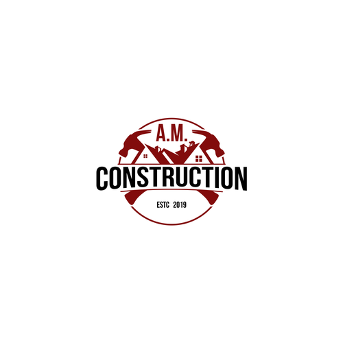 Next level Construction Logo for Home Improvement business "A.M. Construction" Design by Diaveo