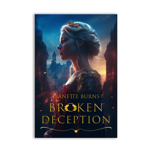 Book cover design for a novel called Broken Deception Design by SamArt❄️