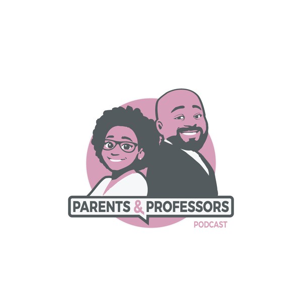 podcast logo with characters