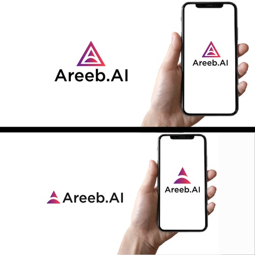 interactive visual bot that uses ai to talk to people, areeb is an Arabic female name Design by Md Abu Jafar