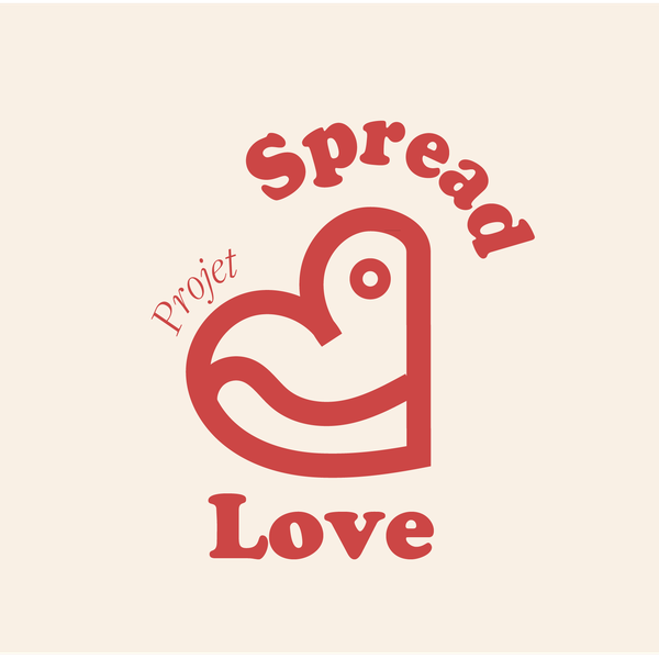 Design by Tiphanie Trehet titled "Spread Love - Projet Associatif."