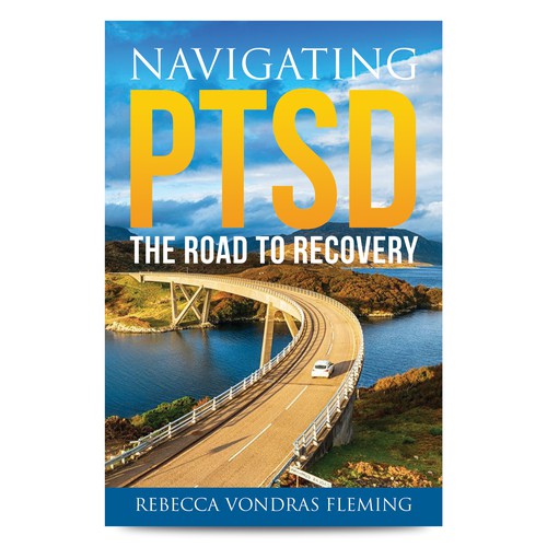 Design a book cover to grab attention for Navigating PTSD: The Road to Recovery Ontwerp door HAREYRA