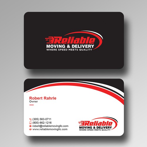 Business Card Design for Moving Company Diseño de Create_Point