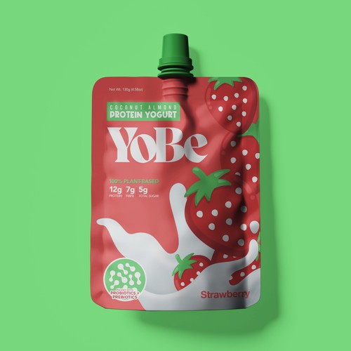 Create Eye-Catching Packaging for YoBe's Protein Yogurt to Shine at Whole Foods Design by PCab Designs