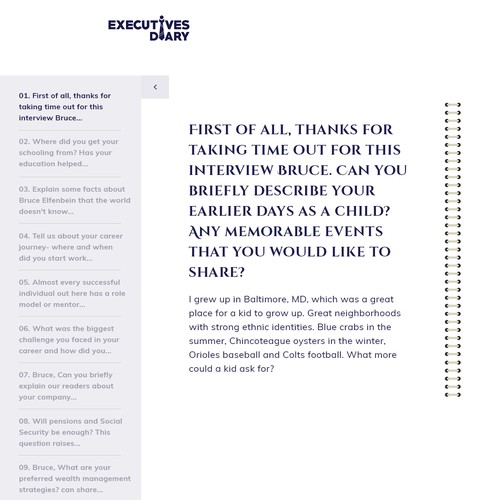 Proposition sur un concours de Design de page web, réalisée par Tushar K∎