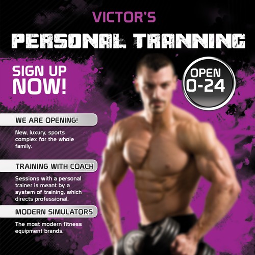 Create a personal training flyer to recruit new clients