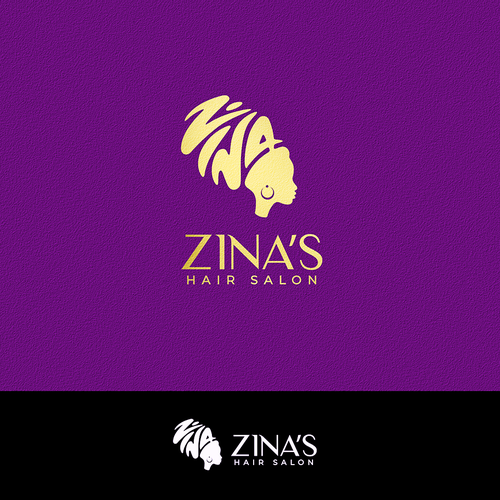 Showcase African Heritage and Glamour for Zina's Hair Salon Logo Design por Brands Crafter