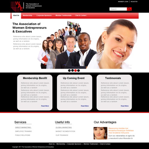 Create the next Web Page Design for AWE (The Association of Women Entrepreneurs & Executives) デザイン by Paradise
