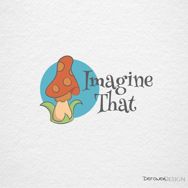 Design by DerowenDesign titled "Illustrative logo of mushroom. "