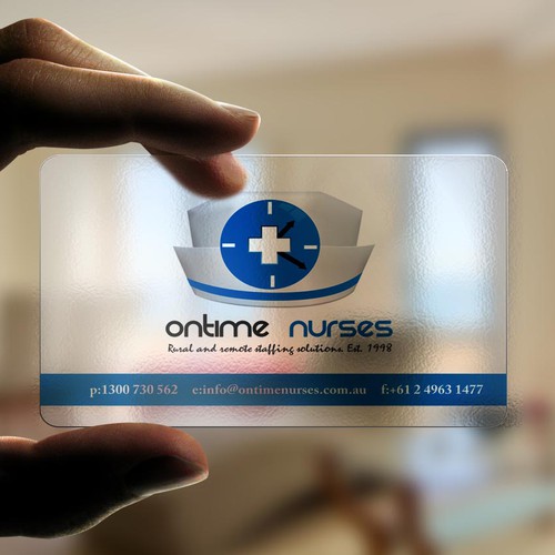 logo and business card for Ontime Nurses Design por ROSARTS