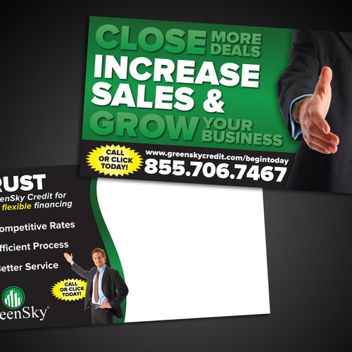 Create an impactful direct mail postcard for GreenSky Credit Ontwerp door BTCreative