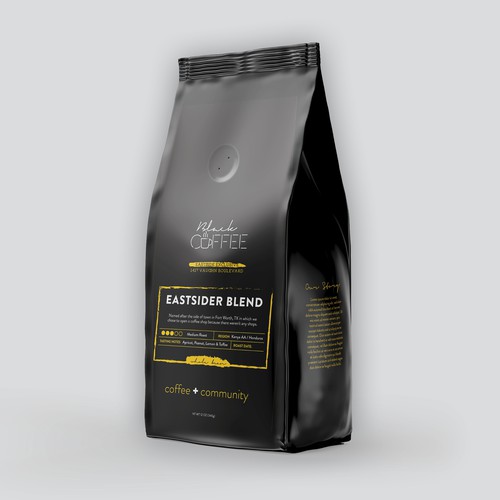 Black Coffee Bags Design por KimLathe