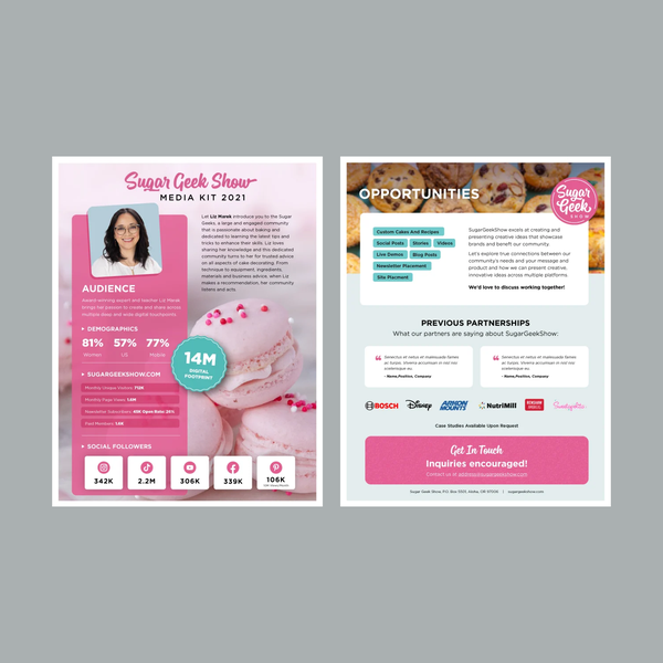 Design realizzato da Creative Flair ⚡⚡ intitolato "Sugar Geek Show - Brochure "