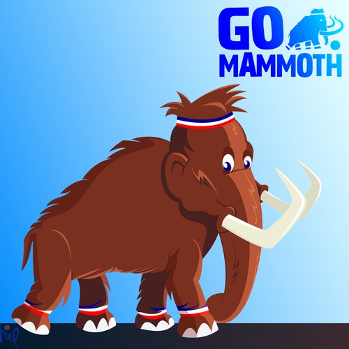 Diseño de Mammoth Mascot (2D Illustrator with Depth to Pop) de ArielQ