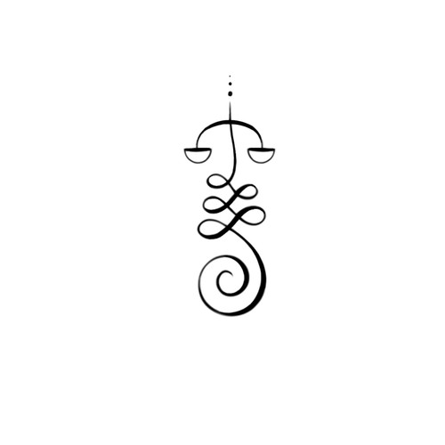 Unalome/Libra Scales Wrist Tattoo Design by LunaMia