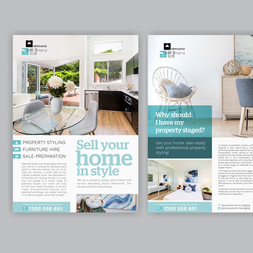 Design Double Sided Flyer For Newcastle Home Staging