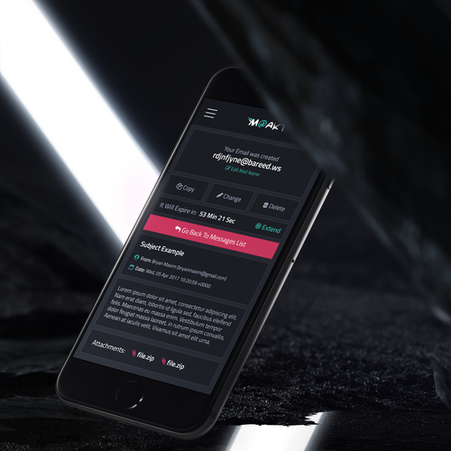 Diseño de Design a mobile app for a temporary email service de BryanMaxim