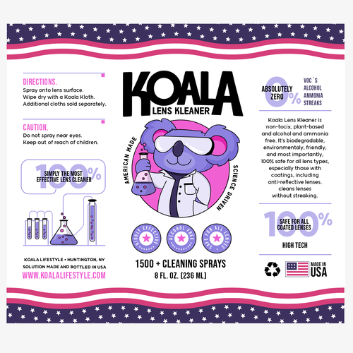 Designs Redesign Koala Kleaner Product label contest