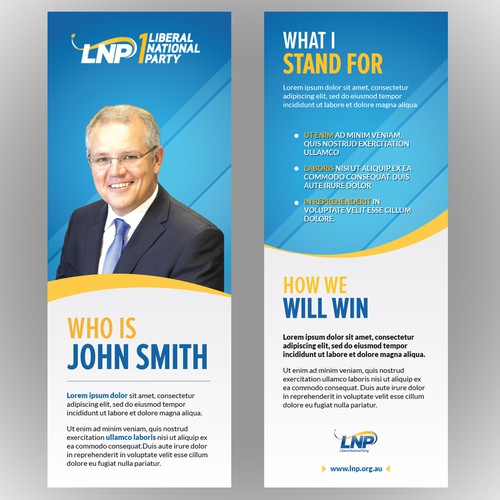 Political Candidate Brochure Ontwerp door Flashboy
